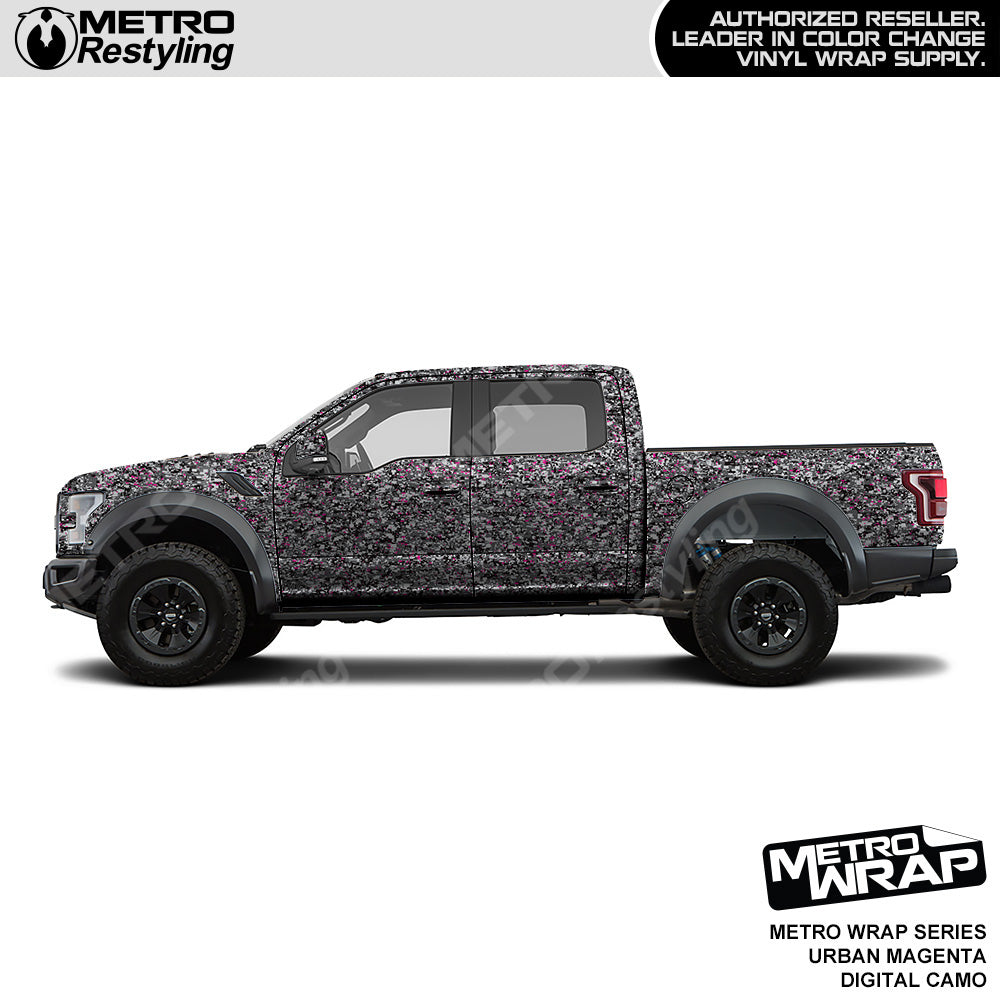 Metro Wrap Digital Urban Magenta Camouflage Truck Wrap