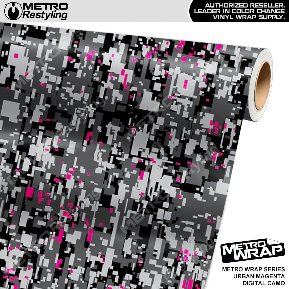 Metro Wrap Digital Urban Magenta Camouflage