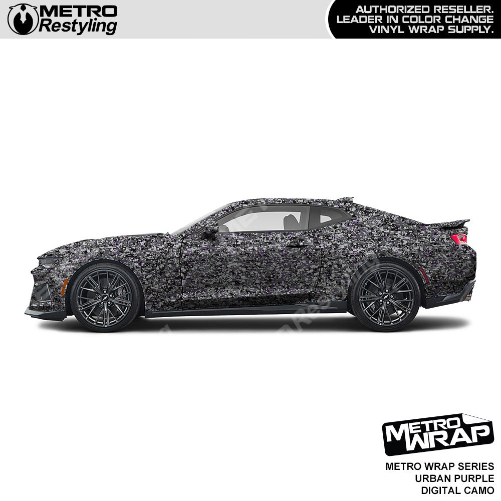 Metro Wrap Digital Urban Purple Camo Car Wrap