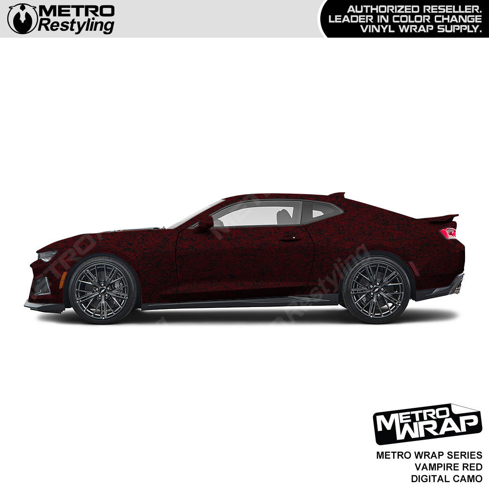 Metro Wrap Digital Vampire Red Camouflage Car Wrap