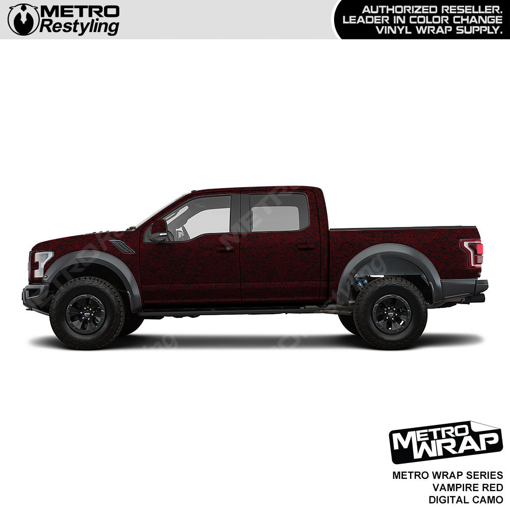 Metro Wrap Digital Vampire Red Camouflage Truck Wrap