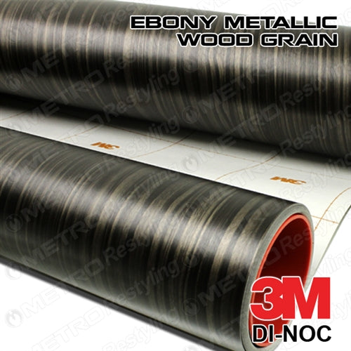 black wood grain vinyl wrap