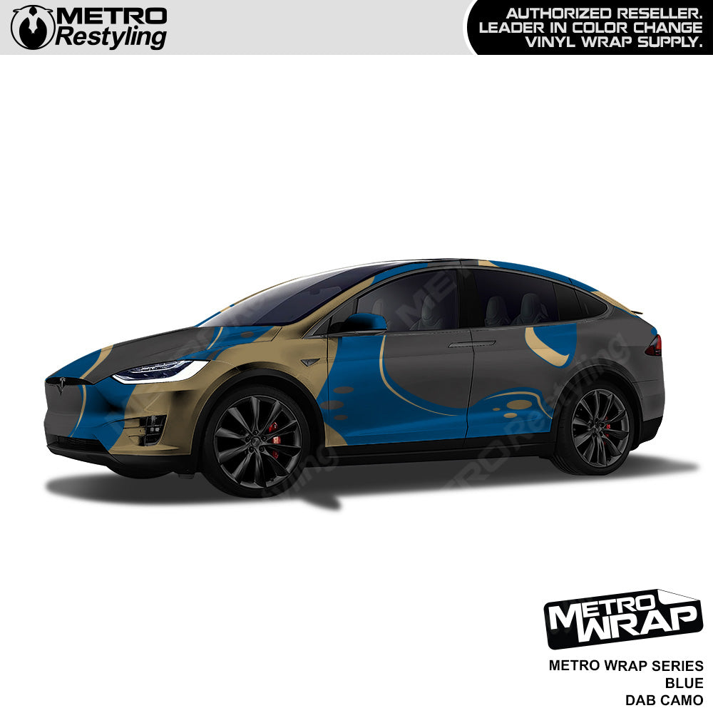 Metro Wrap Dab Blue Camouflage Vinyl Film