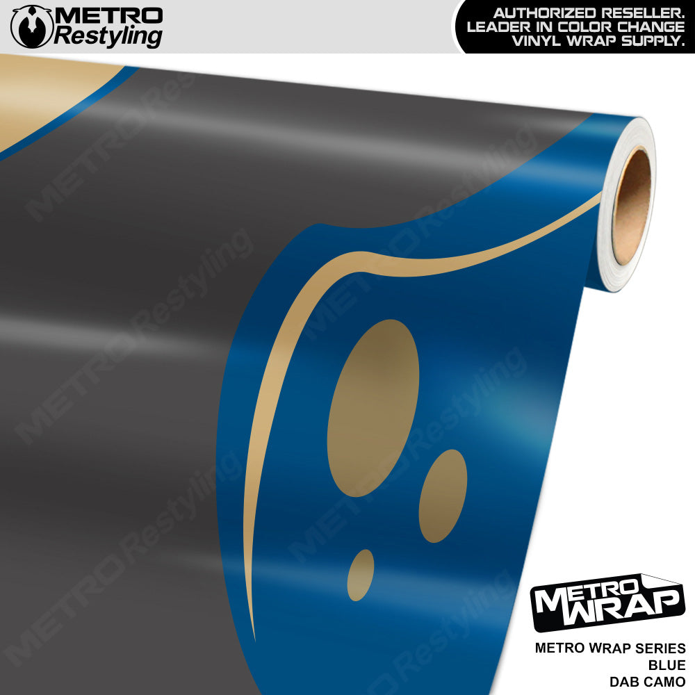 Metro Wrap Dab Blue Camouflage Vinyl Film