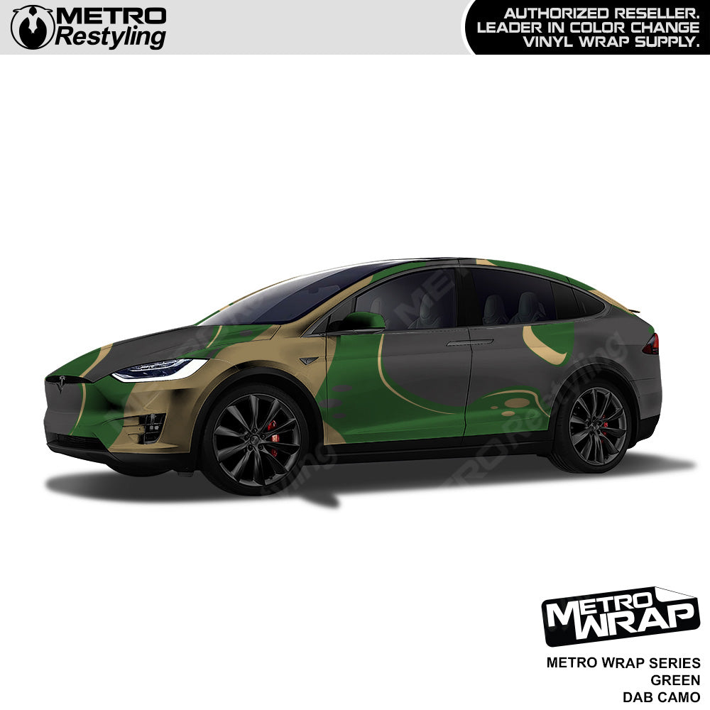 Metro Wrap Dab Green Camouflage Vinyl Film