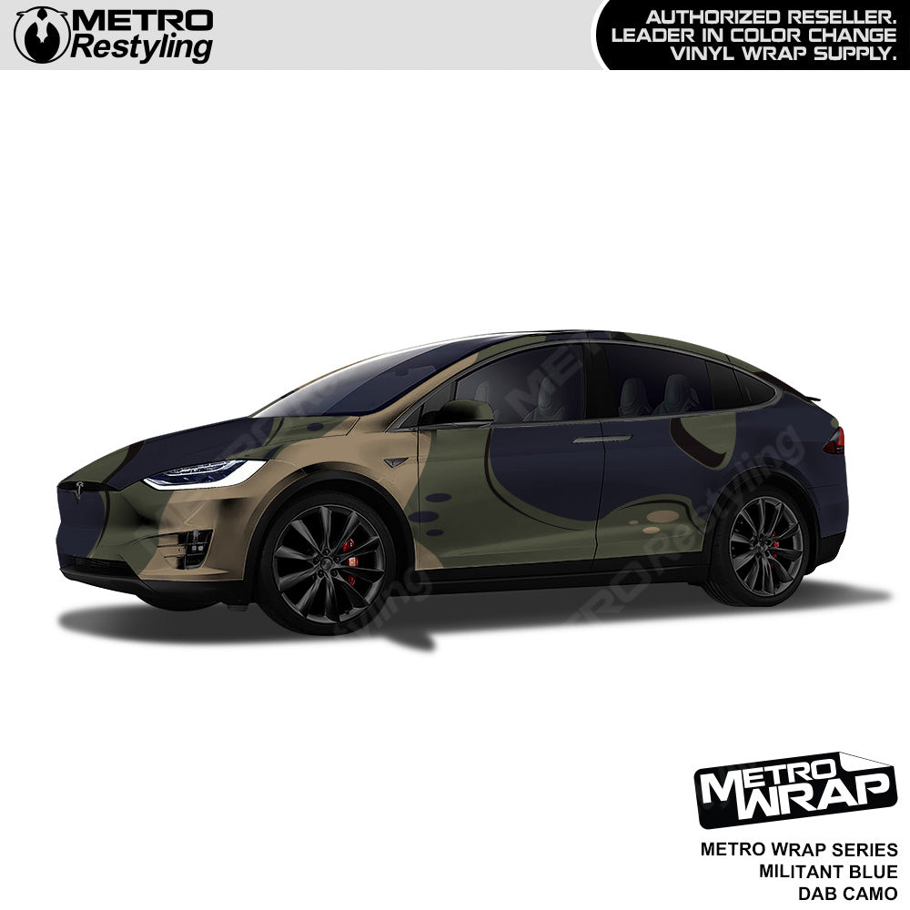 Metro Wrap Dab Militant Blue Camouflage Vinyl Film