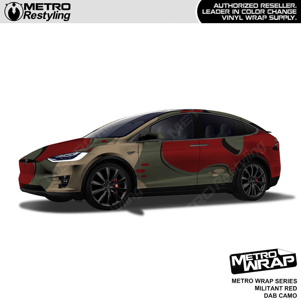 Metro Wrap Dab Militant Red Camouflage Vinyl Film