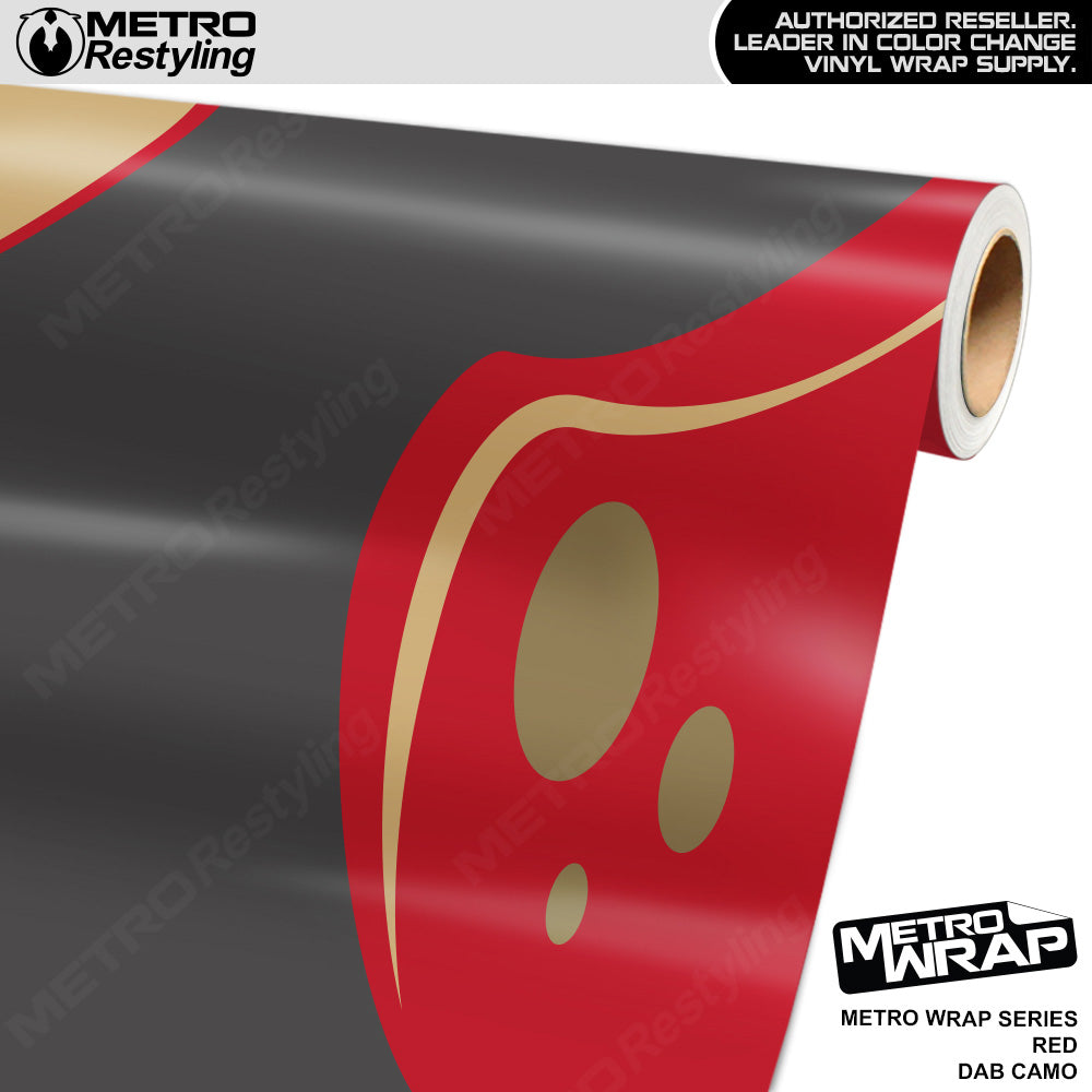 Metro Wrap Dab Red Camouflage Vinyl Film
