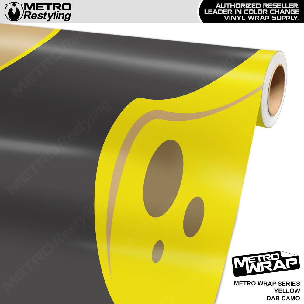 Metro Wrap Dab Yellow Camouflage Vinyl Film