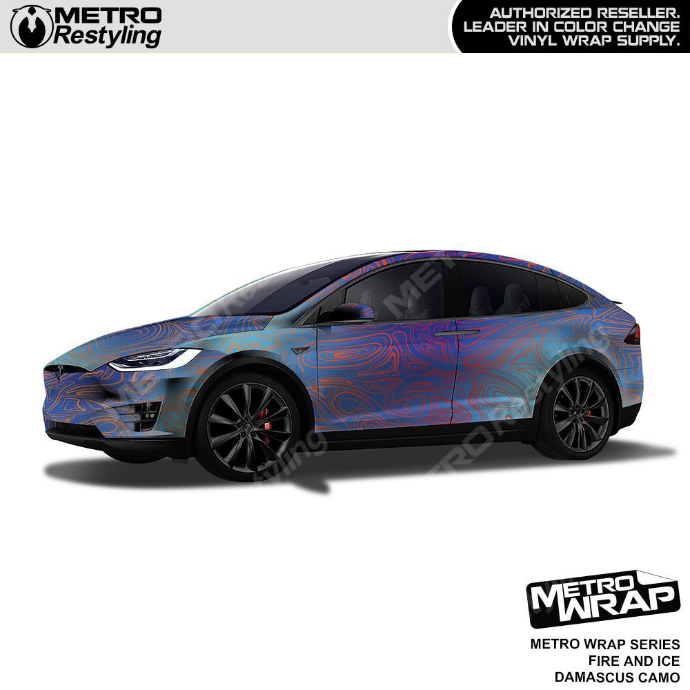 Metro Wrap Damascus Fire and Ice Camouflage Vinyl Film