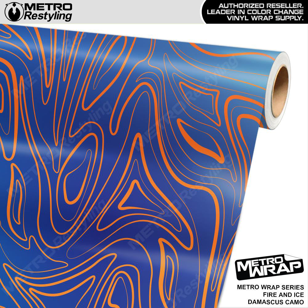 Metro Wrap Damascus Fire and Ice Camouflage Vinyl Film