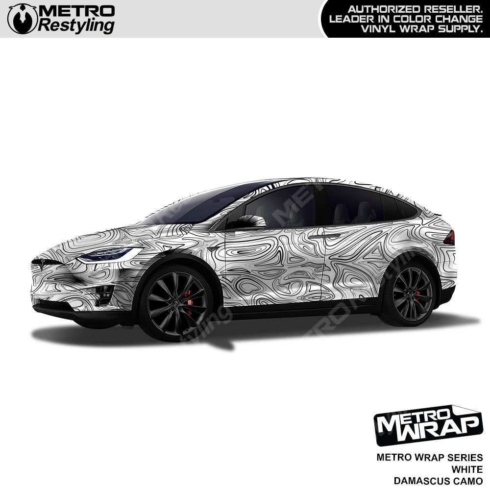 Metro Wrap Damascus White Camouflage Vinyl Film