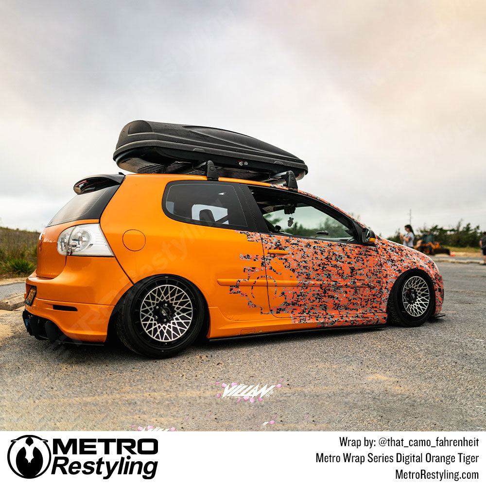 Digital Orange Tiger Camo