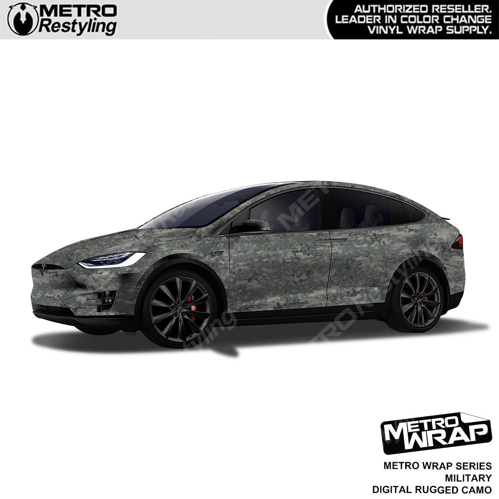 Digital Rugged Military Camouflage Car Wrap
