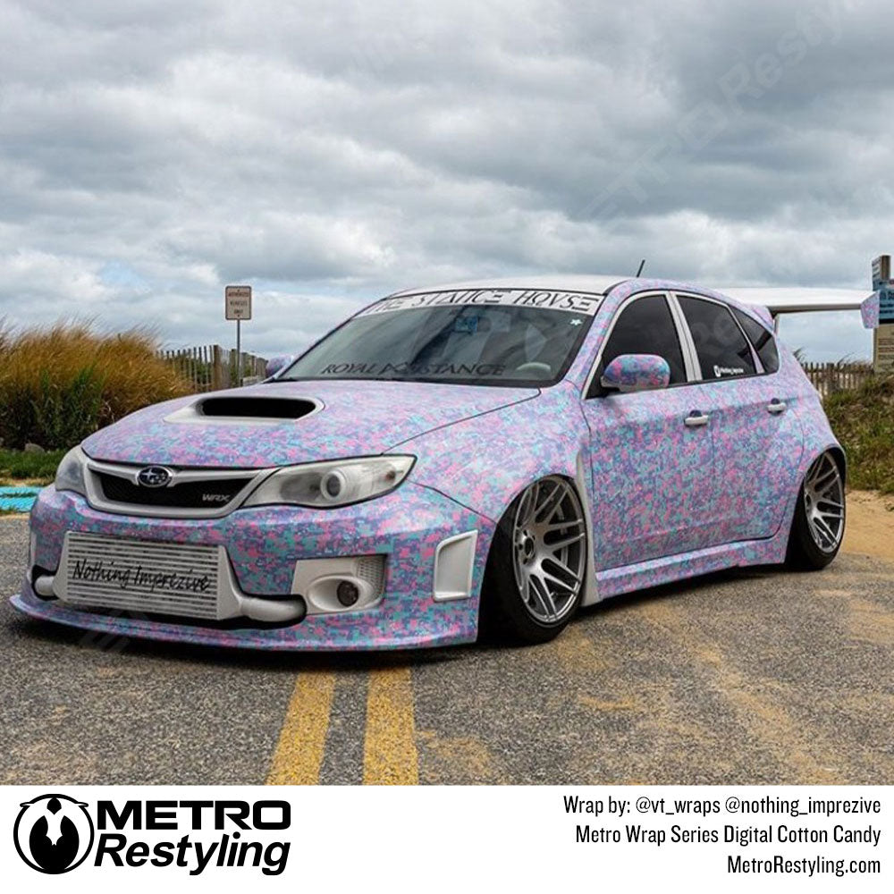 Digital Cotton Candy Subaru Wrap