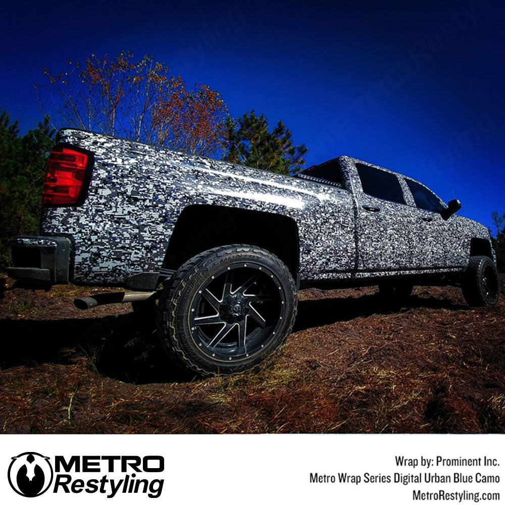Digital Urban Blue Camo Truck Vinyl