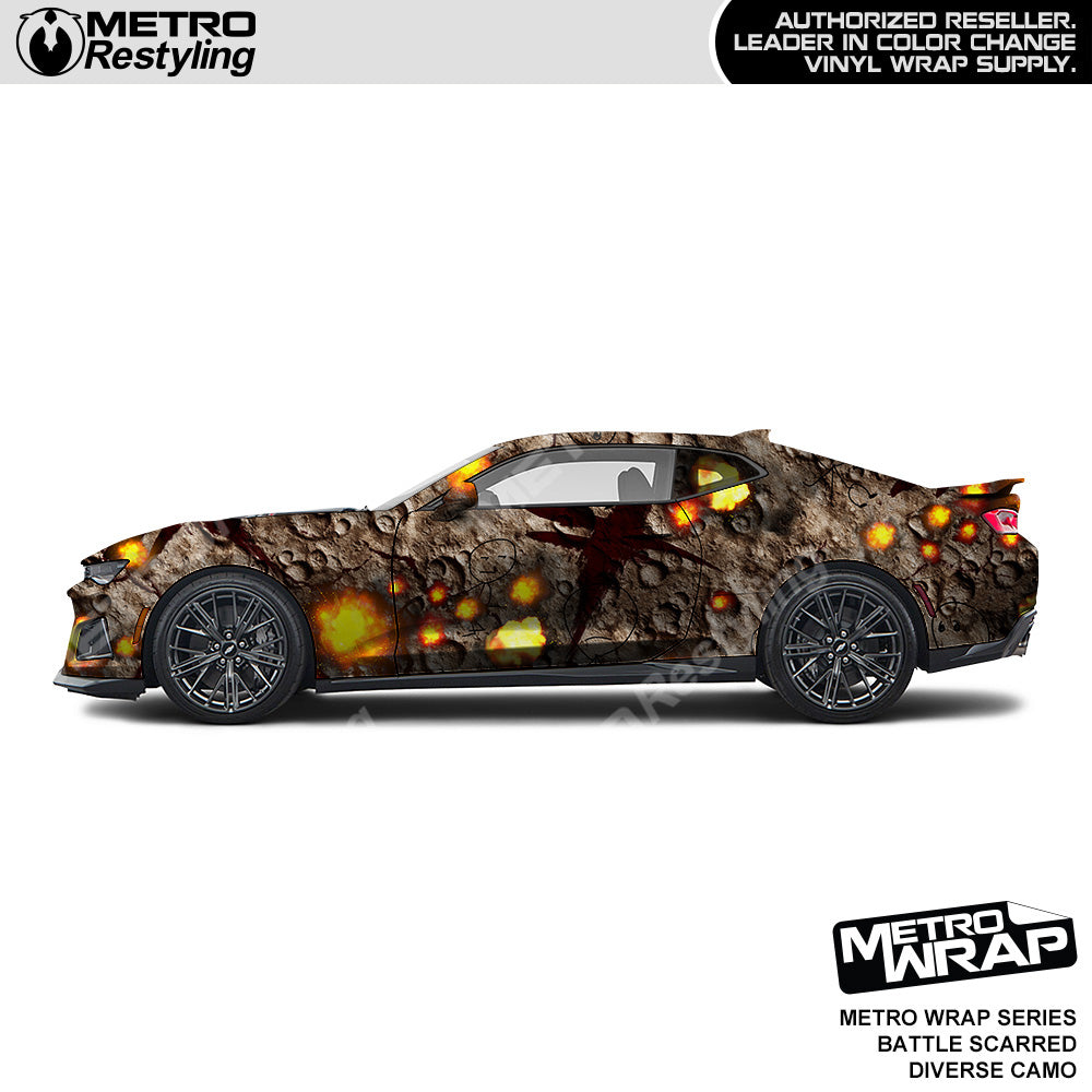 Metro Wrap Diverse Battle-Scarred Camouflage Vinyl Film