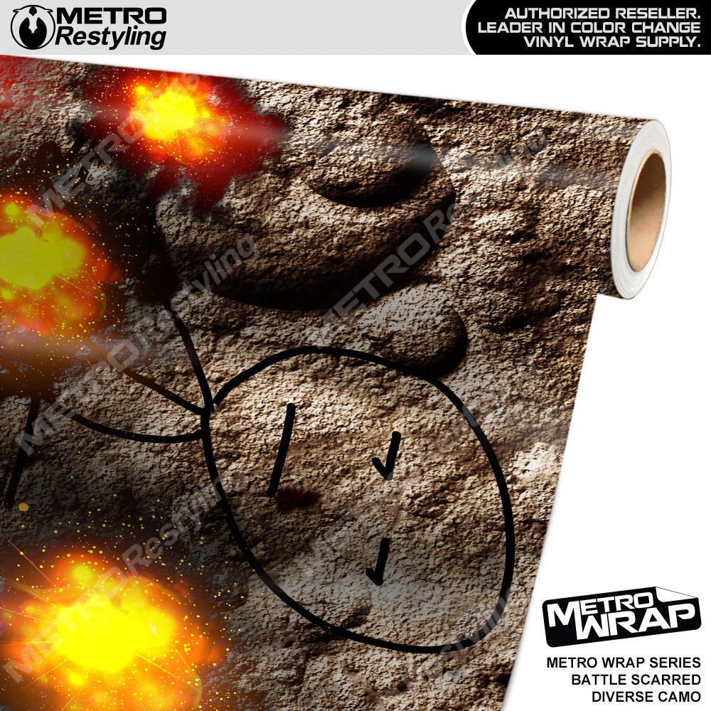 Metro Wrap Diverse Battle-Scarred Camouflage Vinyl Film
