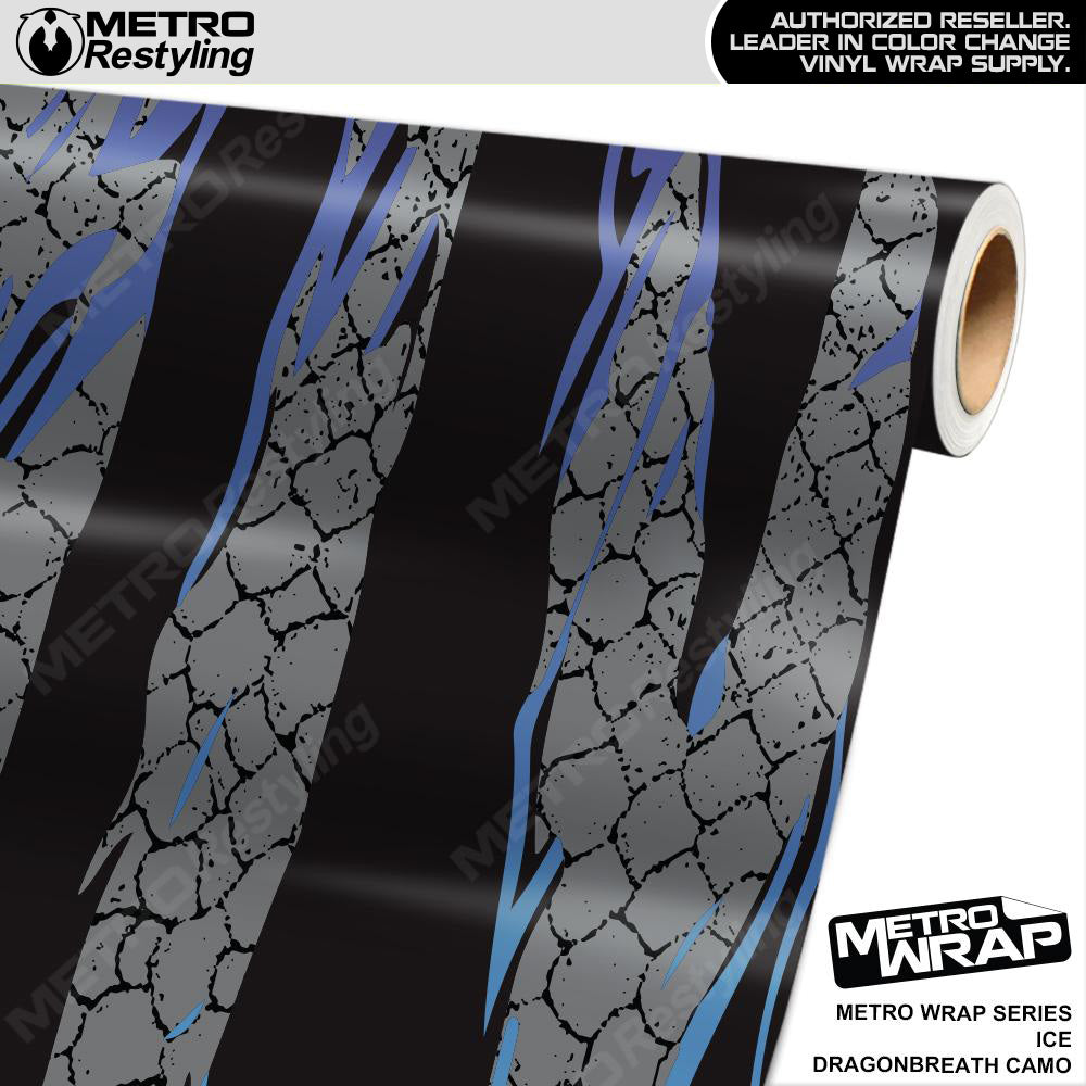 Metro Wrap Dragonbreath Blue Camouflage Vinyl Film