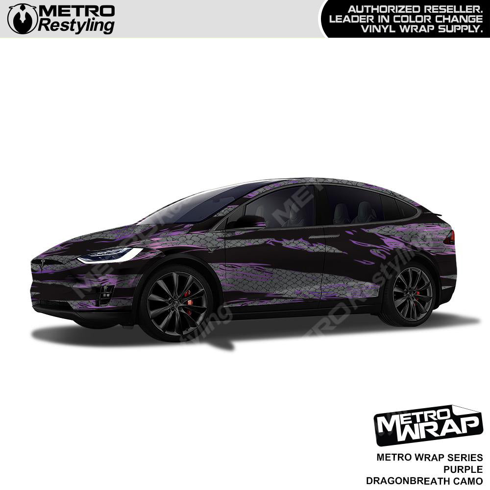 Metro Wrap Dragonbreath Purple Camouflage Vinyl Film