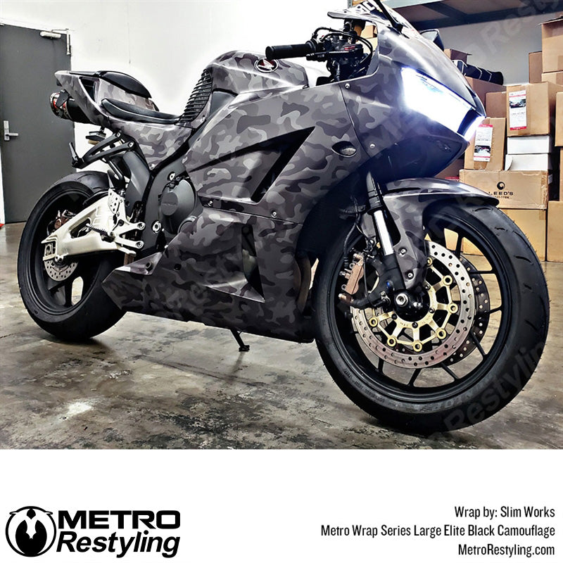 Large Classic Elite Black Camouflage