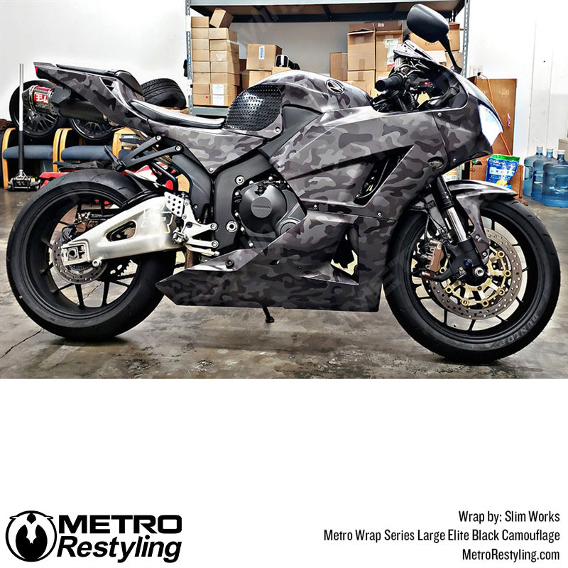 Large Classic Elite Black Camouflage