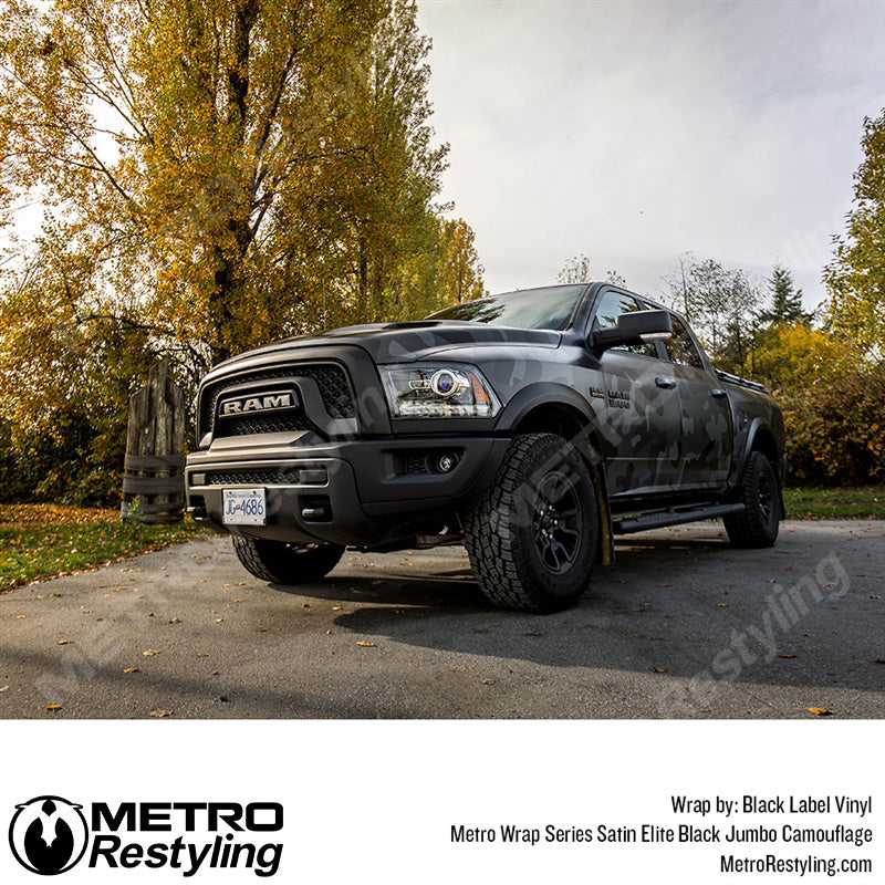 Black Camo RAM Truck Wrap