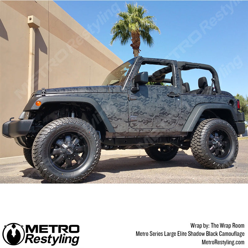 Large Classic Elite Shadow Black Camouflage Jeep