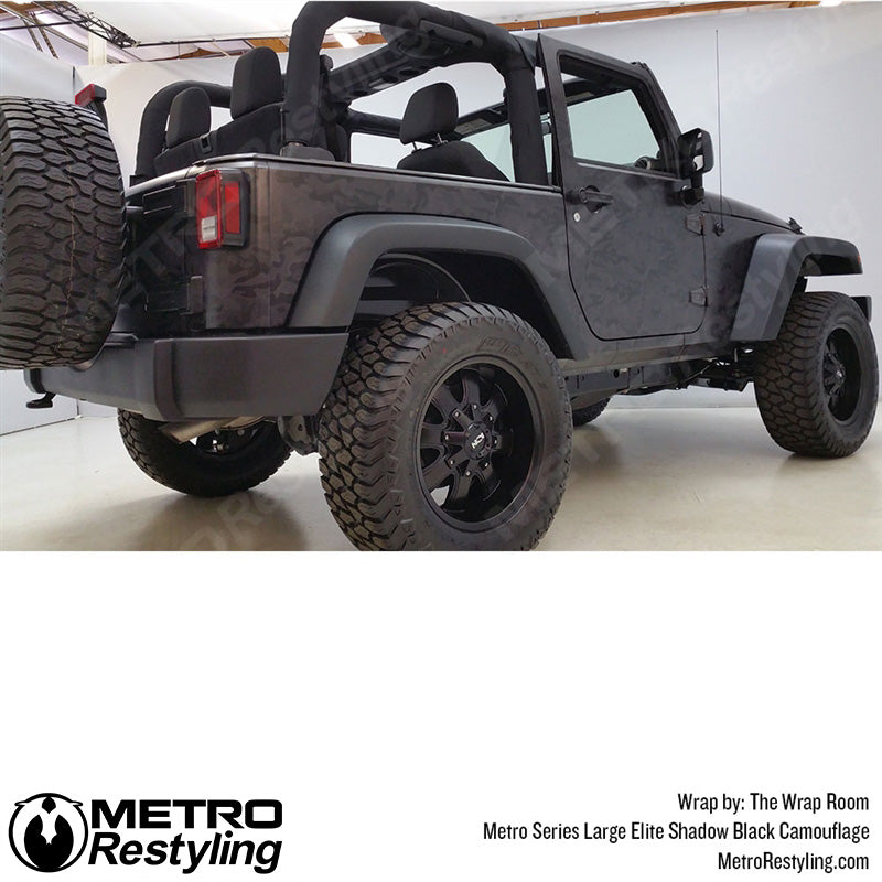 Large Classic Elite Shadow Black Camouflage Jeep