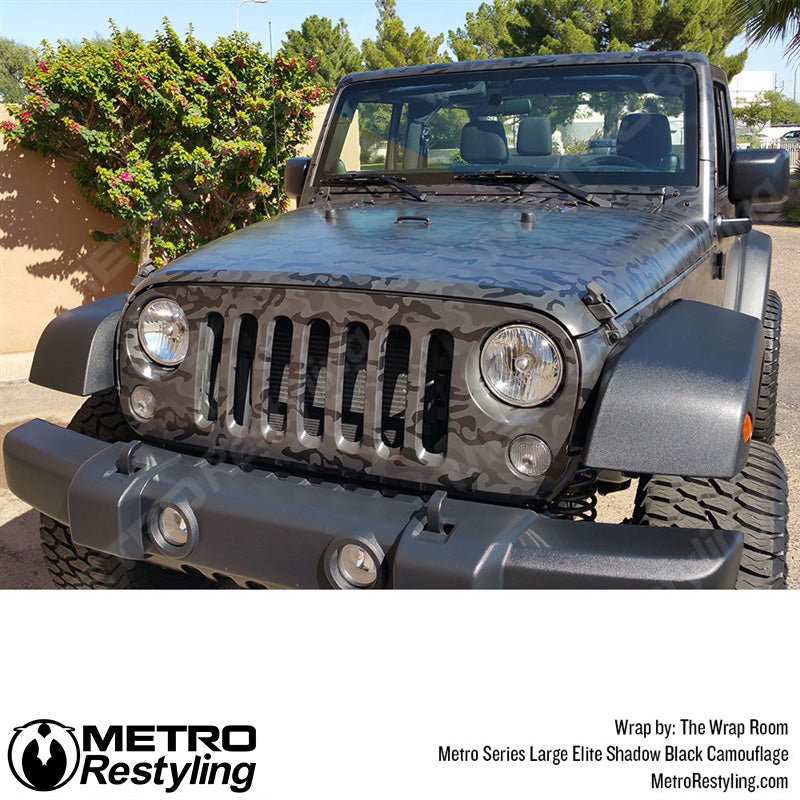 Large Classic Elite Shadow Black Camouflage Jeep