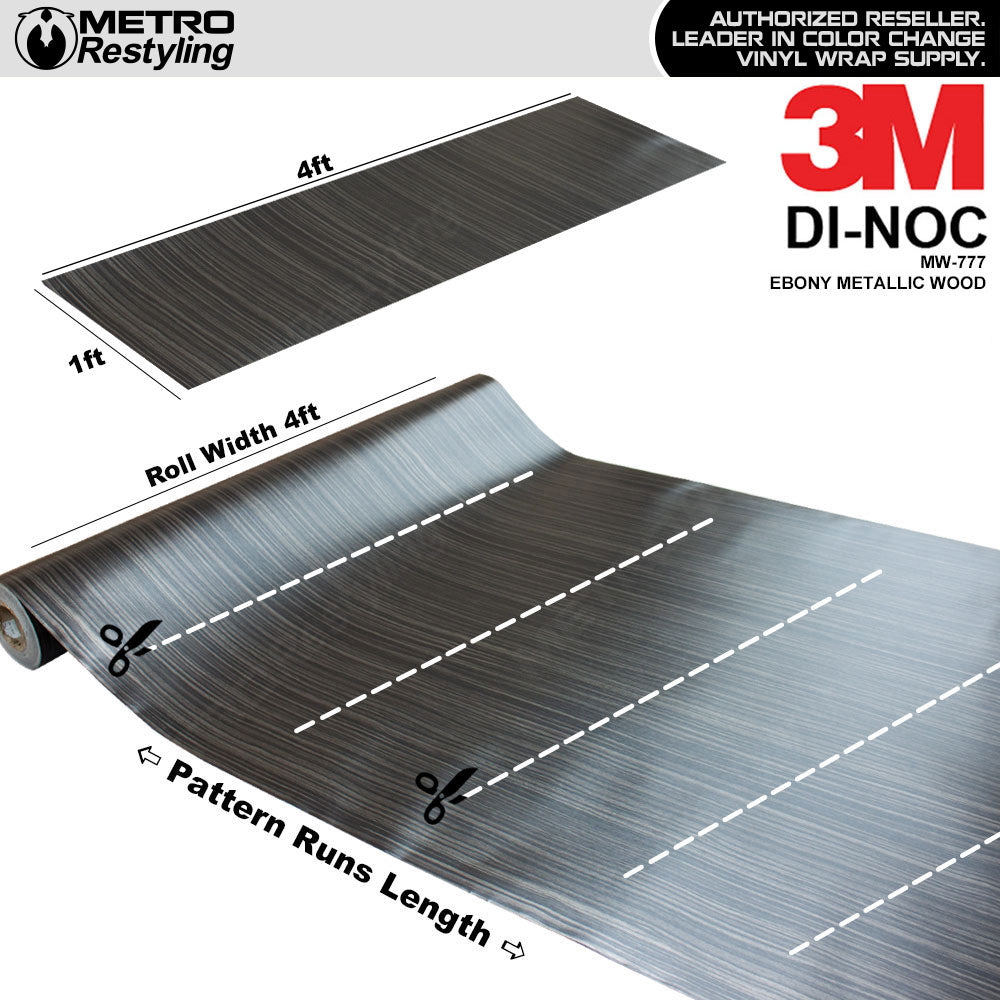 Ebony Metallic Wood Wrap