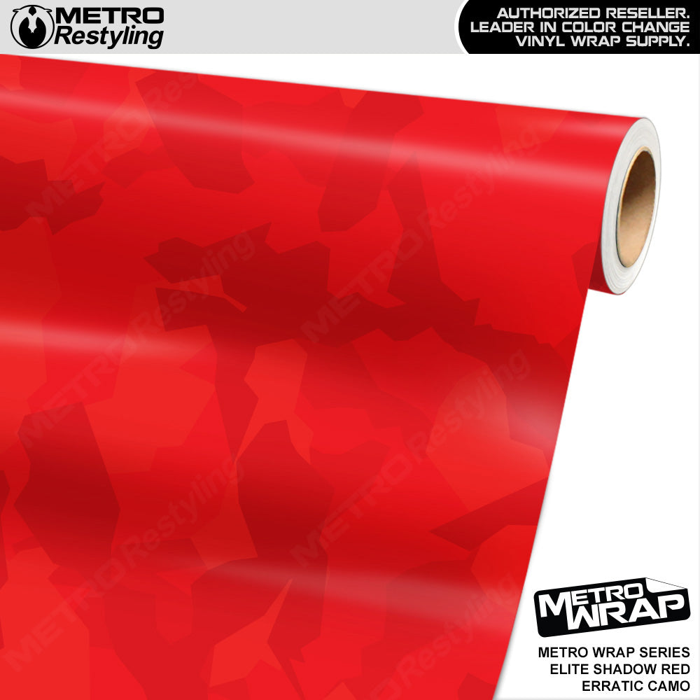Metro Wrap Erratic Elite Shadow Red Camouflage Vinyl Film