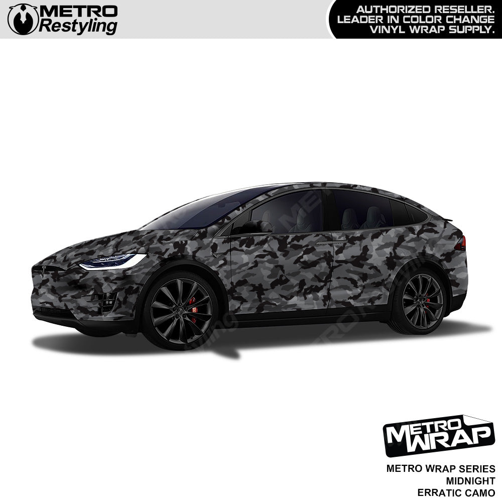 Metro Wrap Erratic Midnight Camouflage Vinyl Film