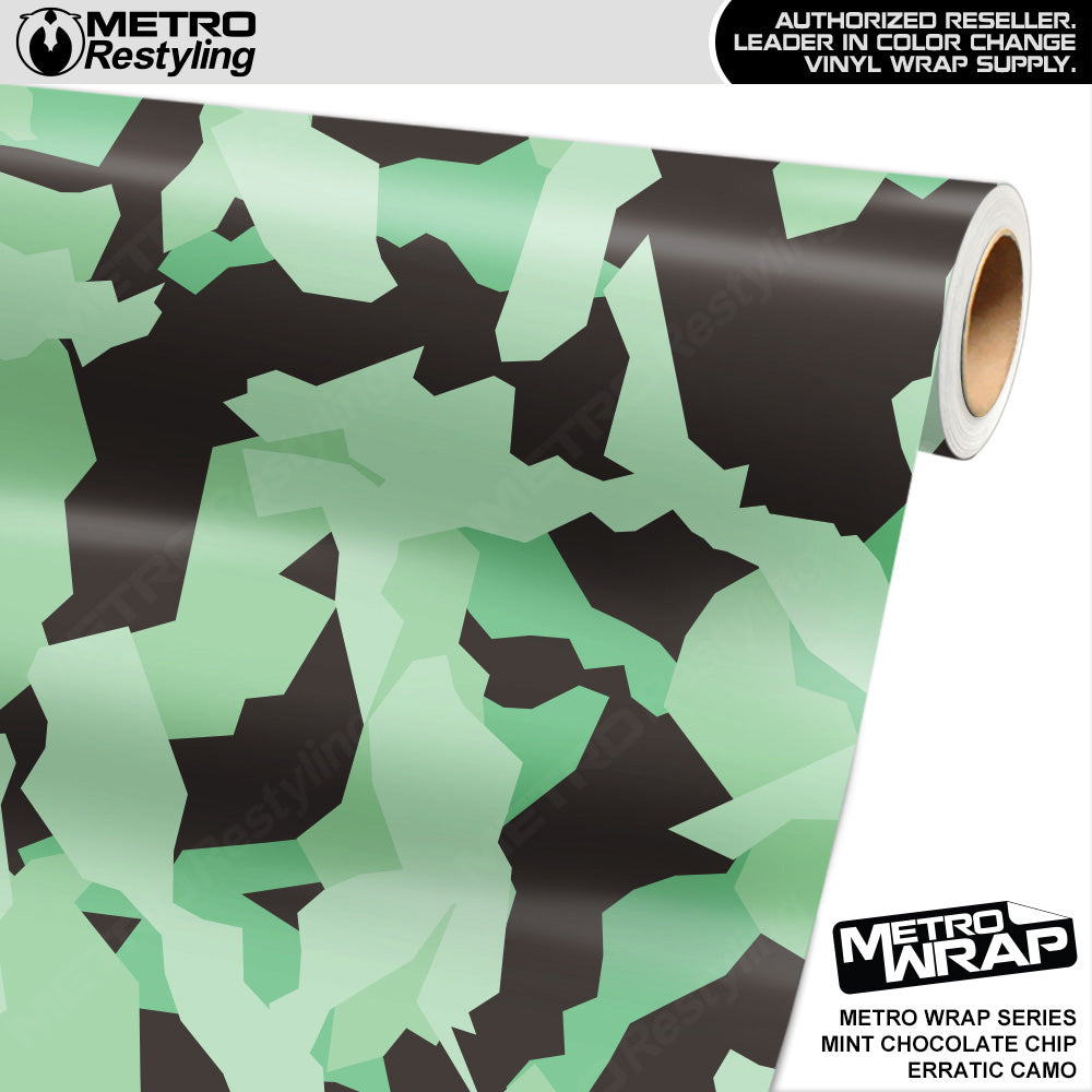 Metro Wrap Erratic Mint Chocolate Chip Camouflage Vinyl Film