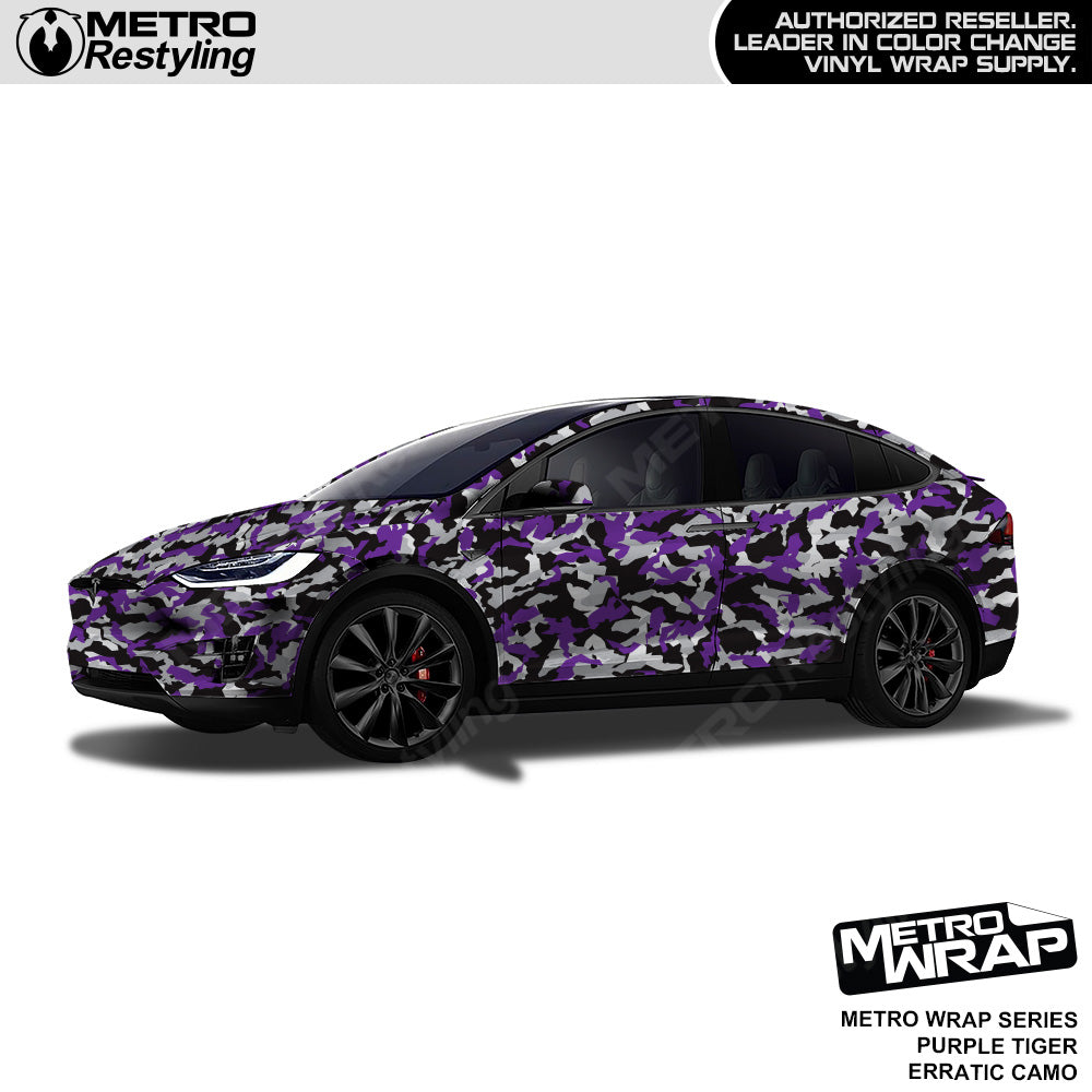 Metro Wrap Erratic Purple Tiger Camouflage Vinyl Film