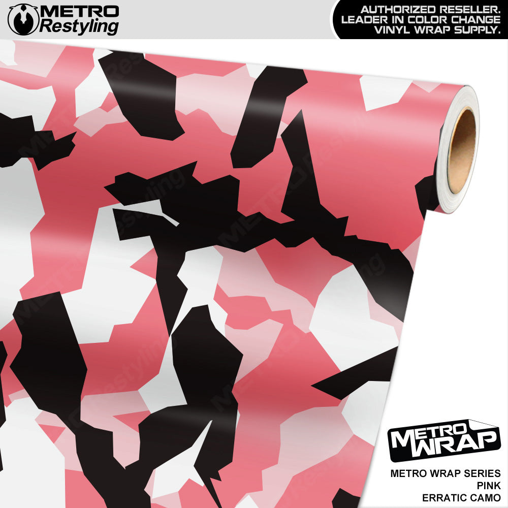 Metro Wrap Erratic Pink Camouflage Vinyl Film