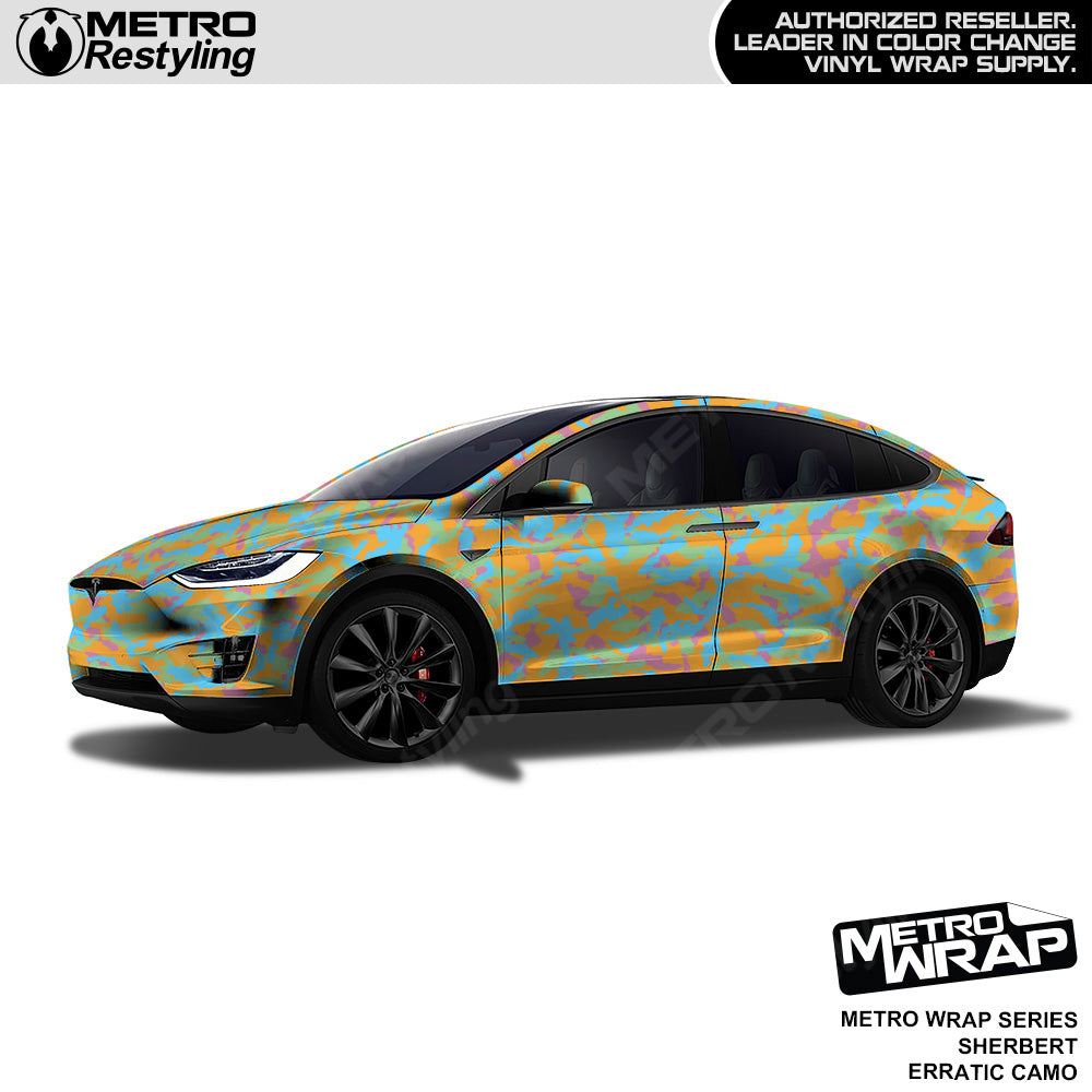Metro Wrap Erratic Sherbert Camouflage Vinyl Film