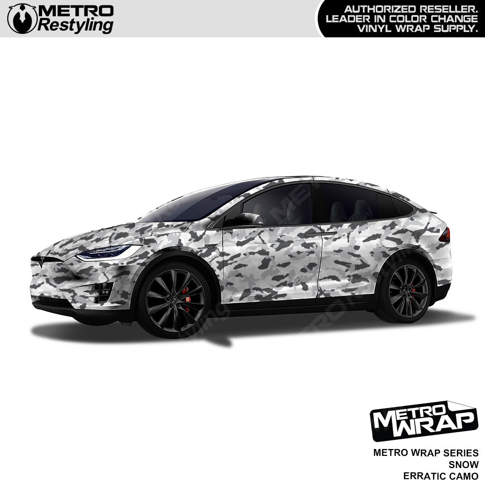 Metro Wrap Erratic Snow Camouflage Vinyl Film