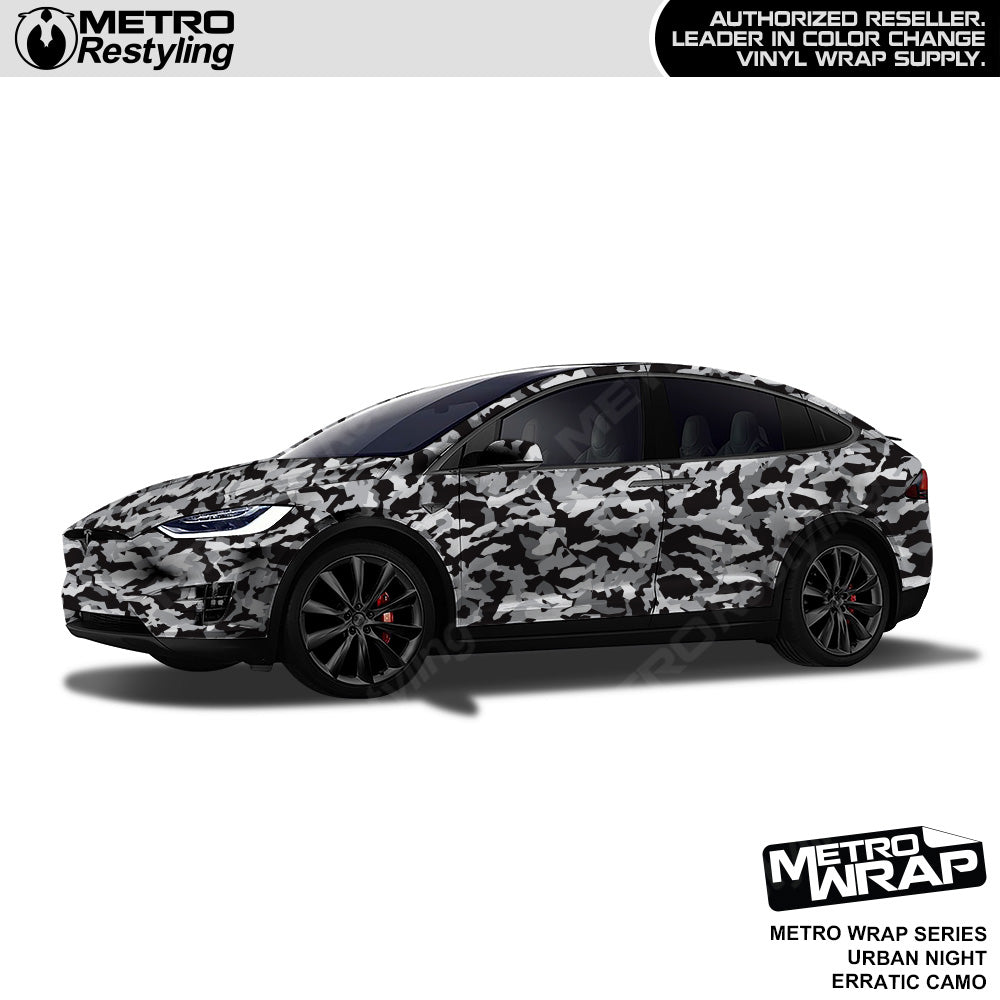 Metro Wrap Erratic Urban Night Camouflage Vinyl Film