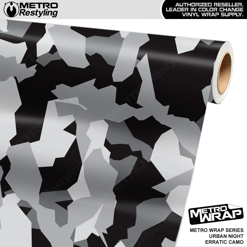 Metro Wrap Erratic Urban Night Camouflage Vinyl Film