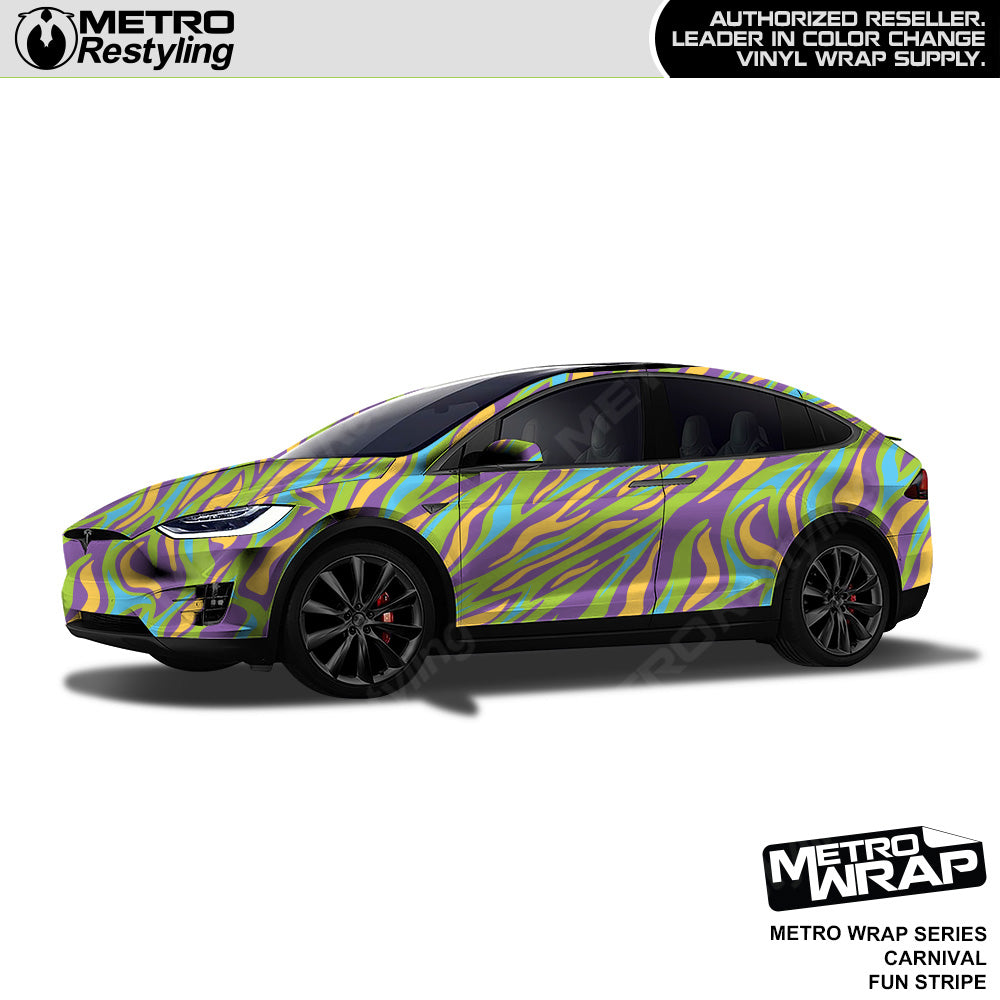 Metro Wrap Fun Stripe Carnival Camouflage Vinyl Film