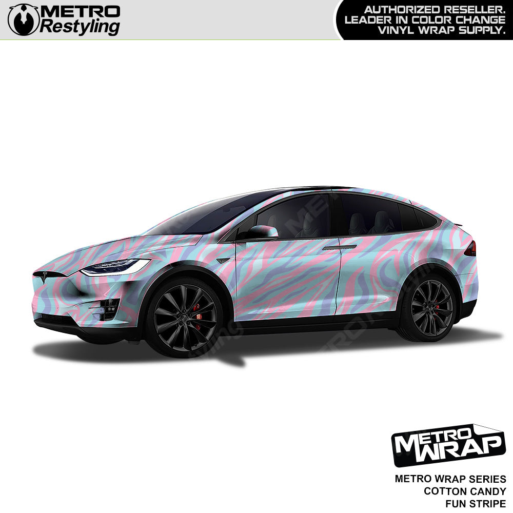 Metro Wrap Fun Stripe Cotton Candy Camouflage Vinyl Film