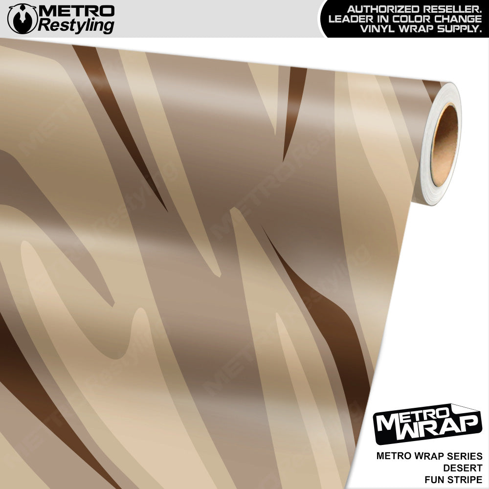 Metro Wrap Fun Stripe Desert Camouflage Vinyl Film