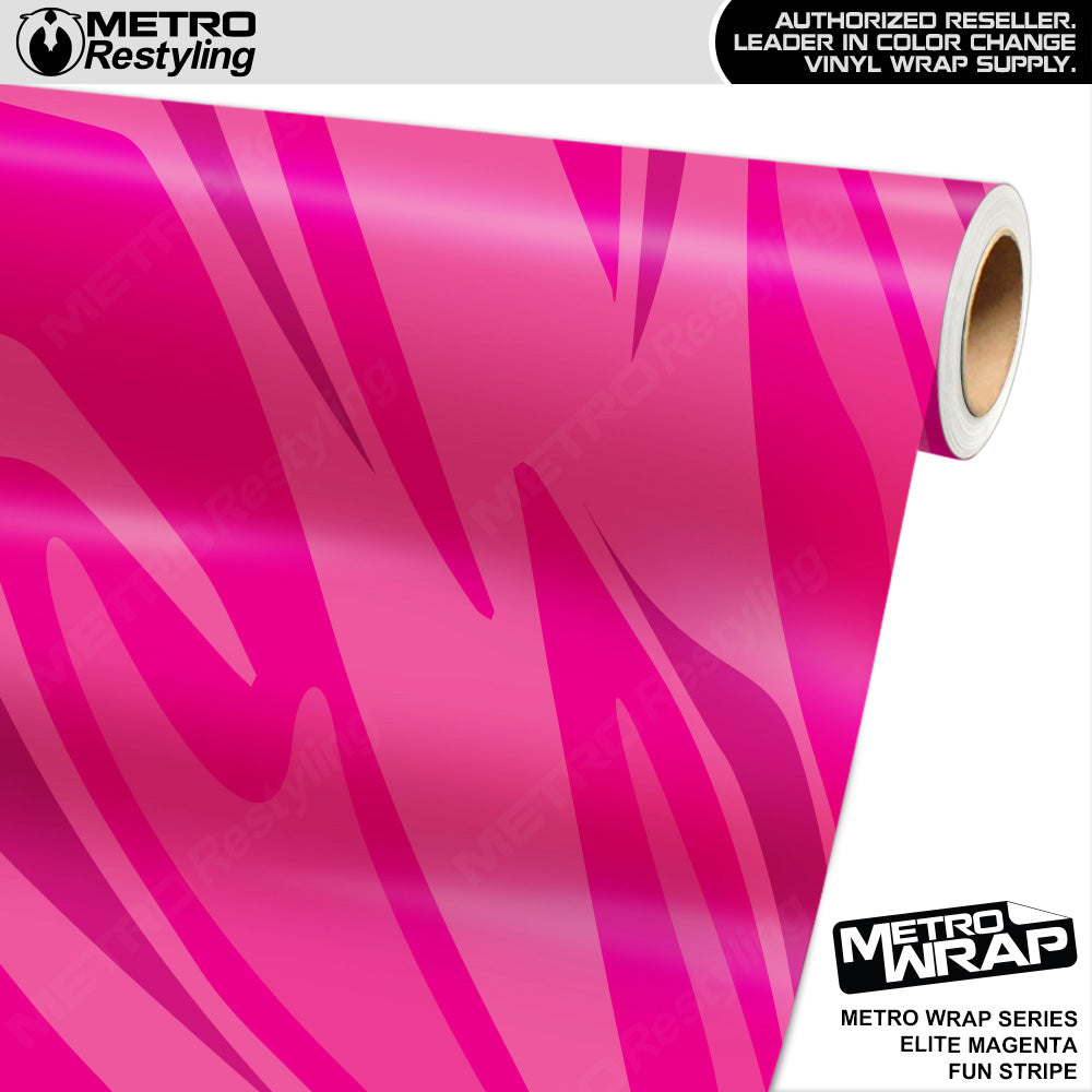 Metro Wrap Fun Stripe Elite Magenta Camouflage Vinyl Film