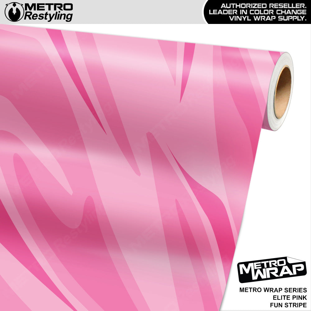 Metro Wrap Fun Stripe Elite Pink Camouflage Vinyl Film