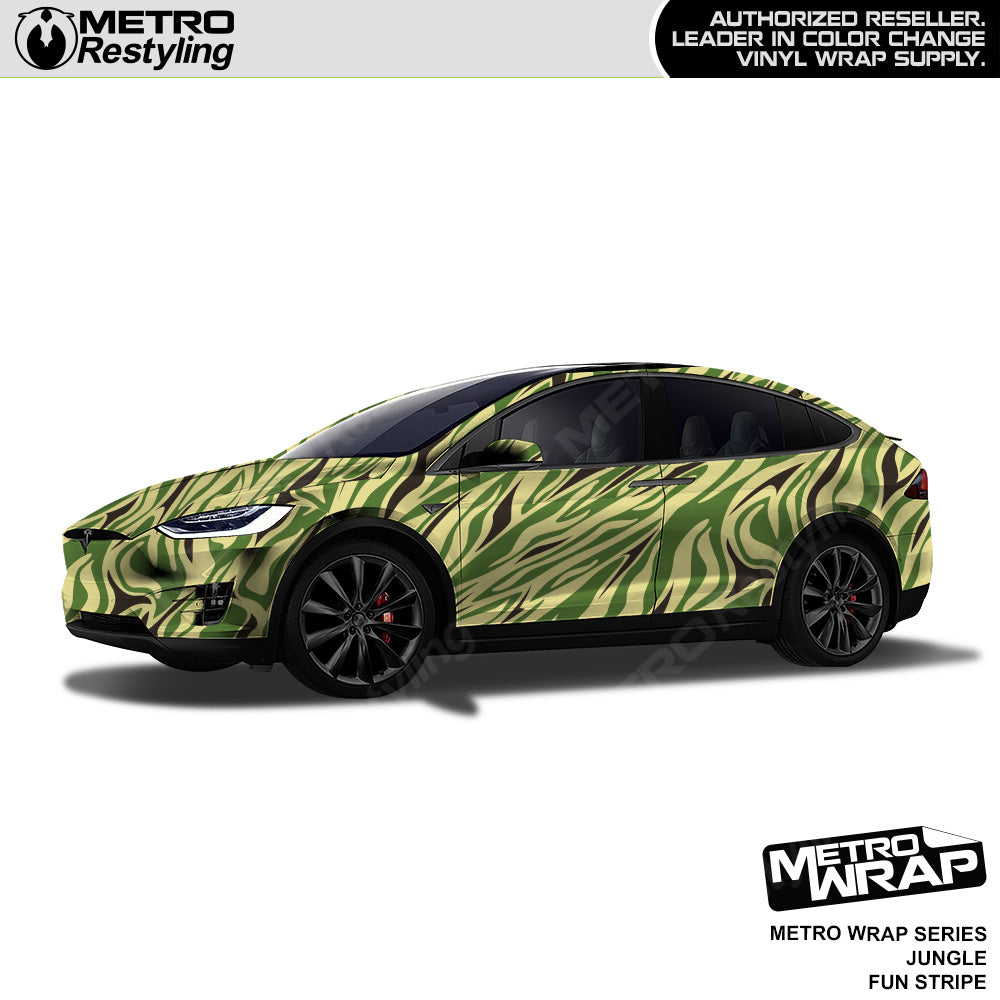 Metro Wrap Fun Stripe Jungle Camouflage Vinyl Film