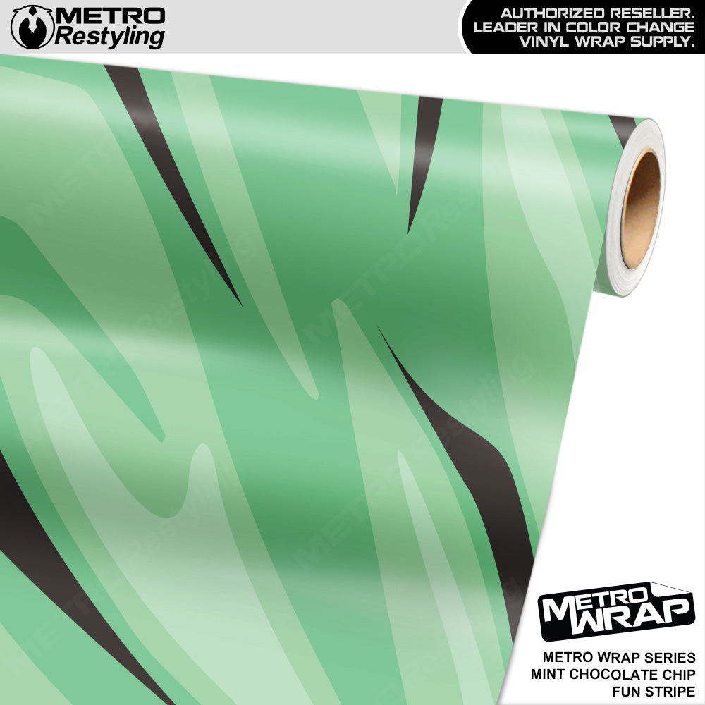 Metro Wrap Fun Stripe Mint Chocolate Chip Camouflage Vinyl Film