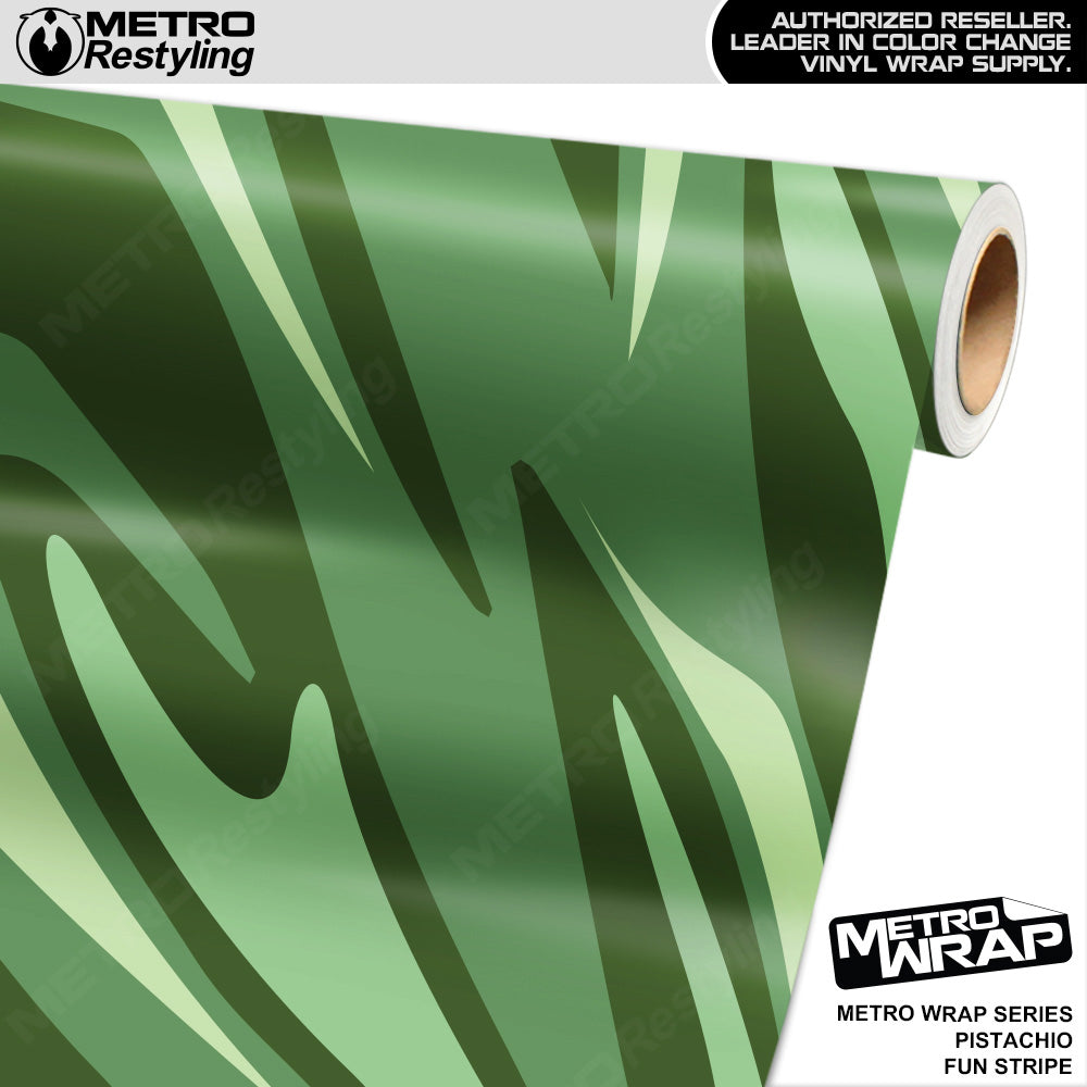 Metro Wrap Fun Stripe Pistachio Camouflage Vinyl Film