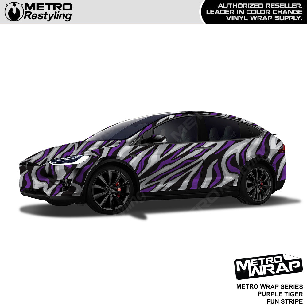 Metro Wrap Fun Stripe Purple Tiger Camouflage Vinyl Film