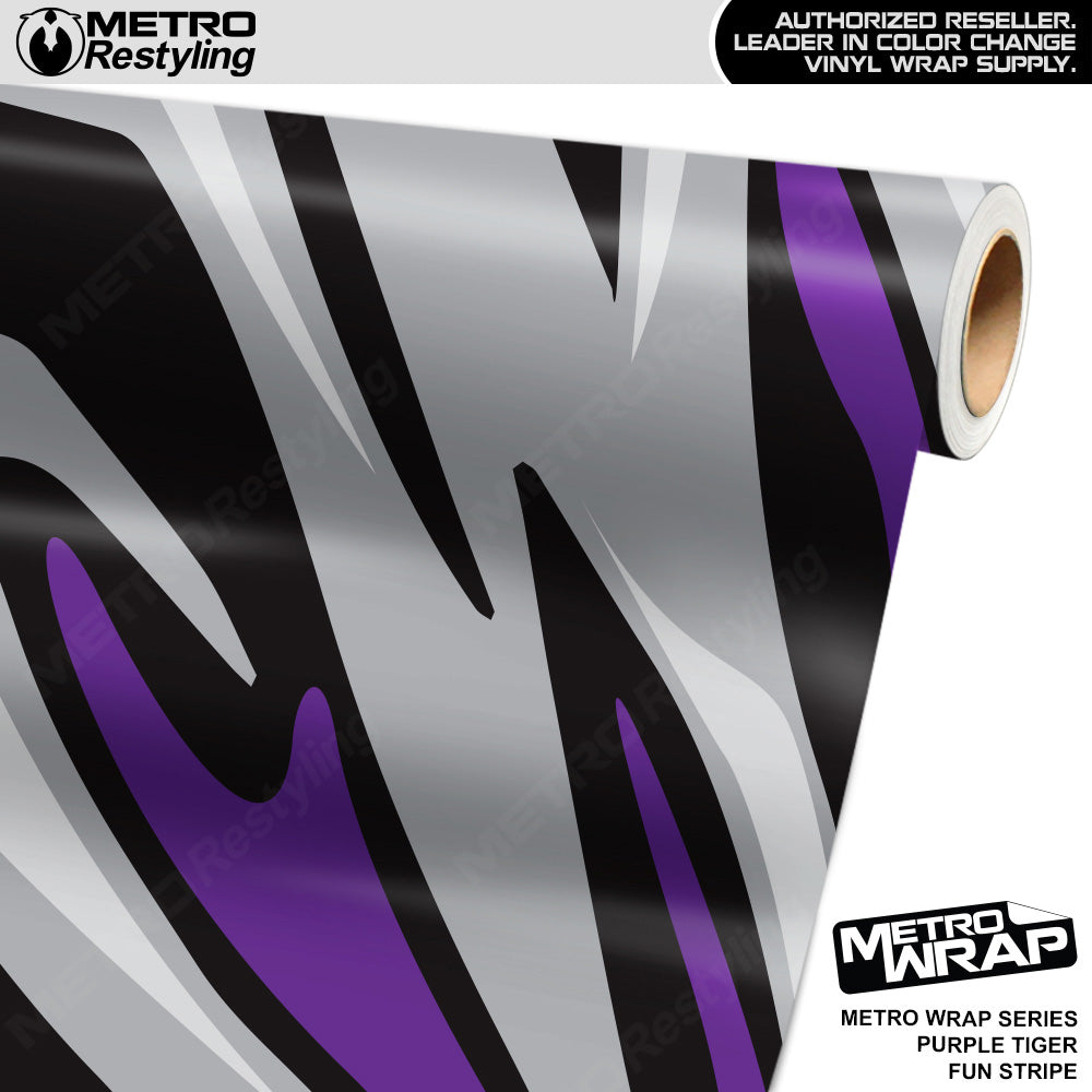 Metro Wrap Fun Stripe Purple Tiger Camouflage Vinyl Film